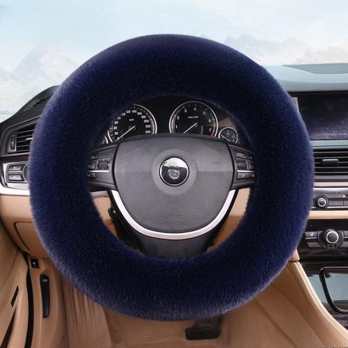 Blue Fluffy steering wheel cover